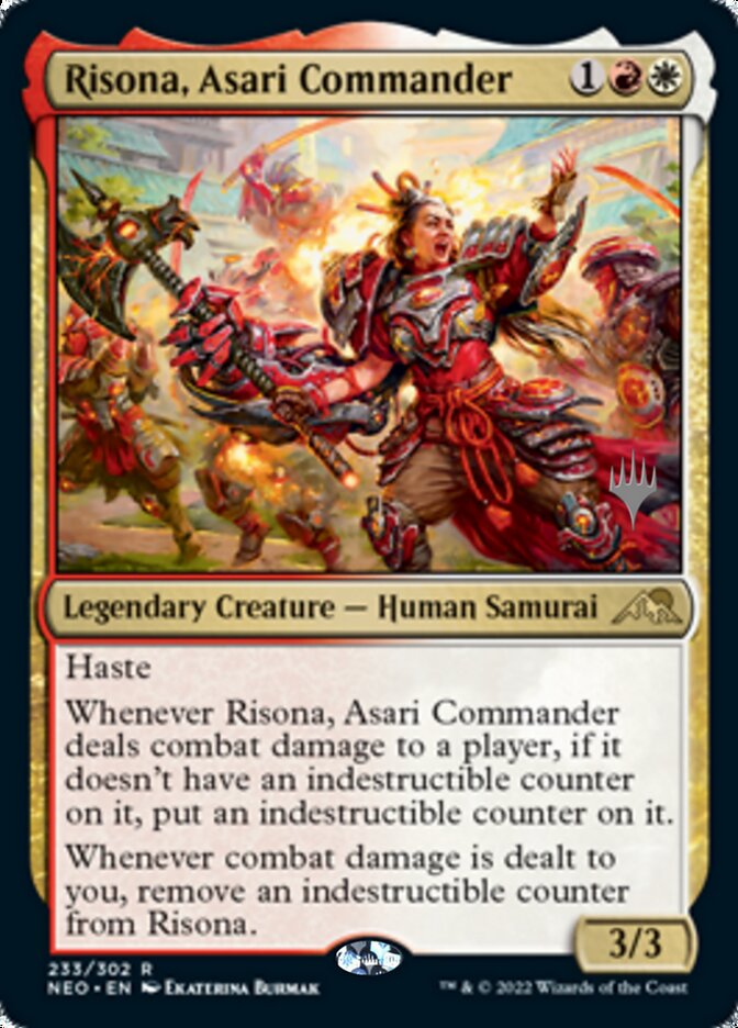 Risona, Asari Commander (Promo Pack) [Kamigawa: Neon Dynasty Promos] | Good Games Morley