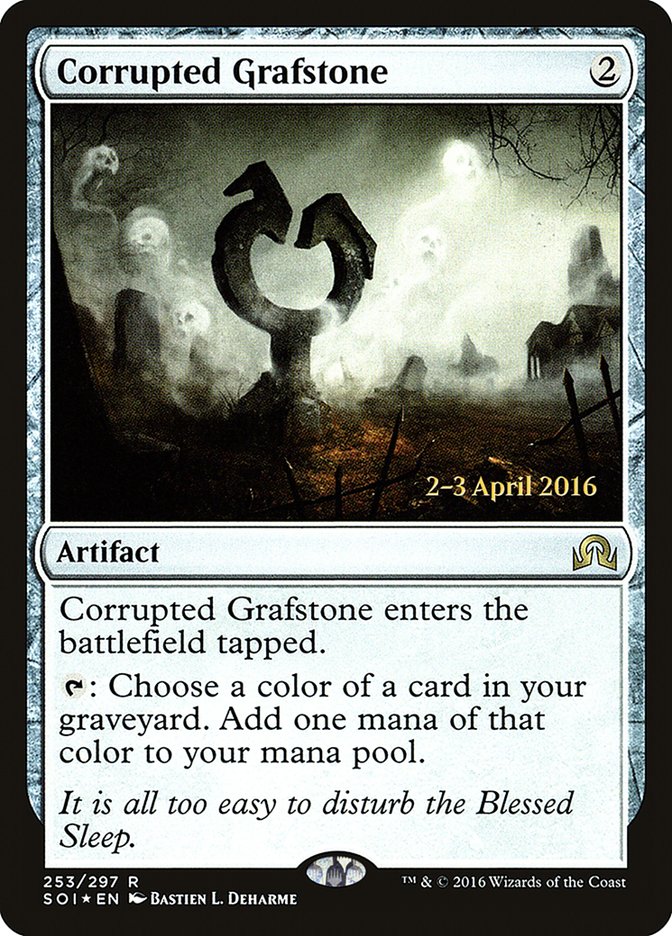 Corrupted Grafstone [Shadows over Innistrad Prerelease Promos] | Good Games Morley