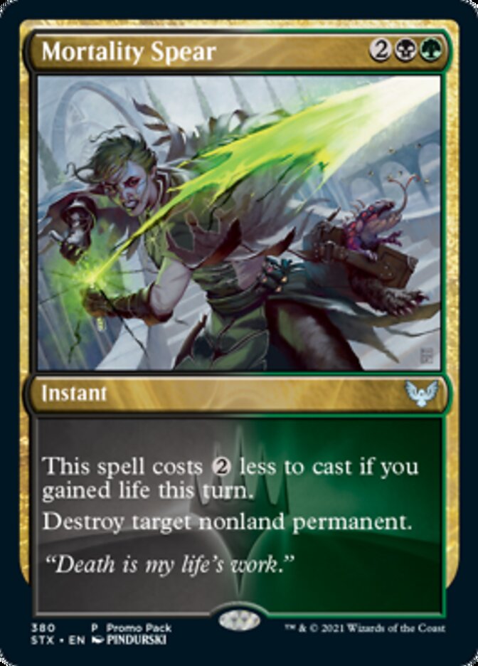 Mortality Spear (Promo Pack) [Strixhaven: School of Mages Promos] | Good Games Morley