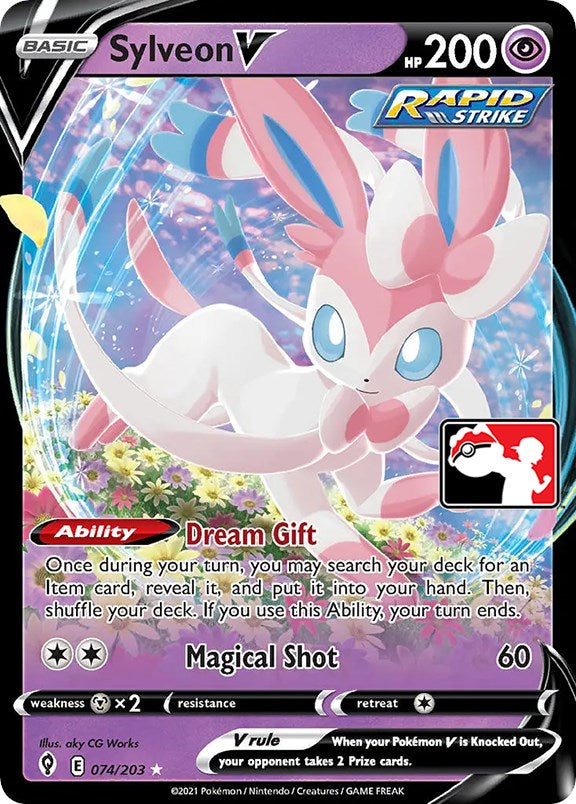 Sylveon V (074/203) [Prize Pack Series One] | Good Games Morley