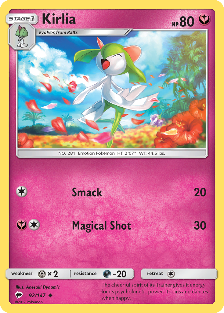 Kirlia (92/147) [Sun & Moon: Burning Shadows] | Good Games Morley