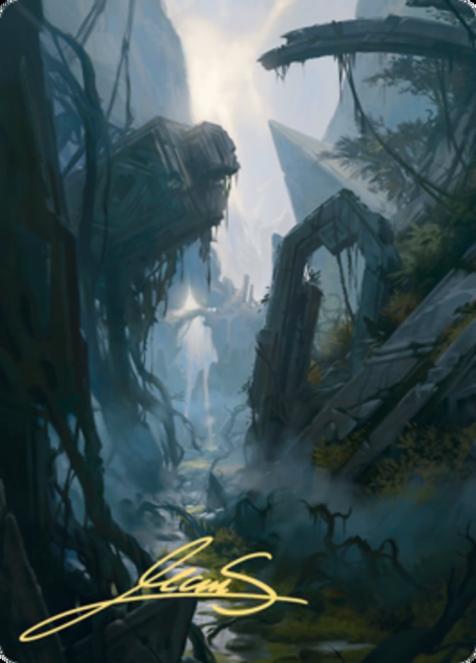Swamp 2 Art Card (Gold-Stamped Signature) [Zendikar Rising Art Series] | Good Games Morley