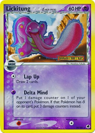 Lickitung (19/101) (Delta Species) (Stamped) [EX: Dragon Frontiers] | Good Games Morley