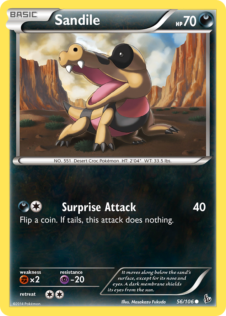 Sandile (56/106) [XY: Flashfire] | Good Games Morley