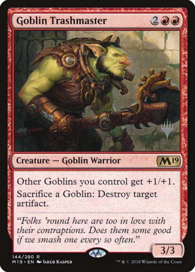 Goblin Trashmaster (Promo Pack) [Core Set 2019 Promos] | Good Games Morley