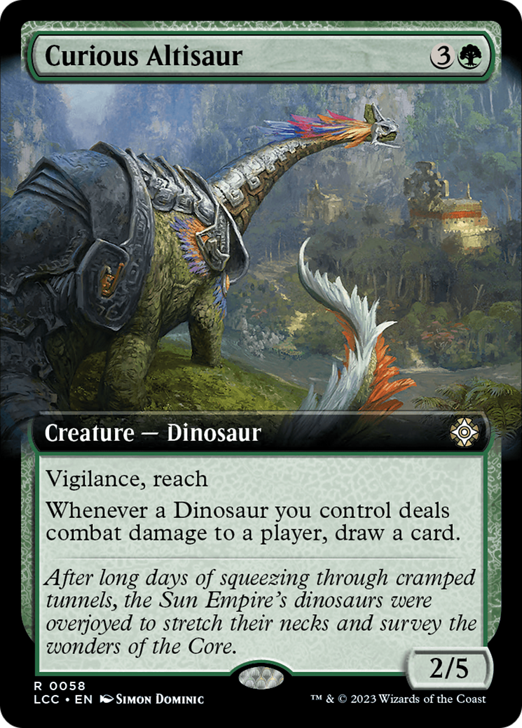 Curious Altisaur (Extended Art) [The Lost Caverns of Ixalan Commander] | Good Games Morley