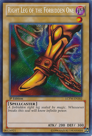 Right Leg of the Forbidden One [LCYW-EN302] Secret Rare | Good Games Morley