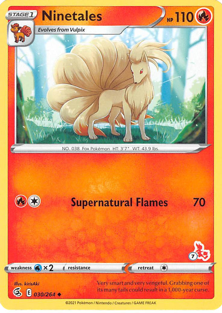 Ninetales (30/264) (Cinderace Stamp #7) [Battle Academy 2022] | Good Games Morley