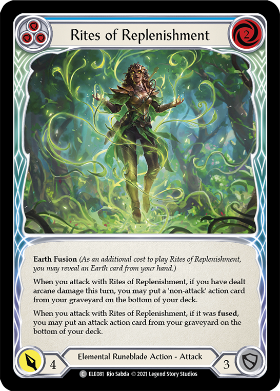 Rites of Replenishment (Blue) [ELE081] (Tales of Aria)  1st Edition Normal | Good Games Morley
