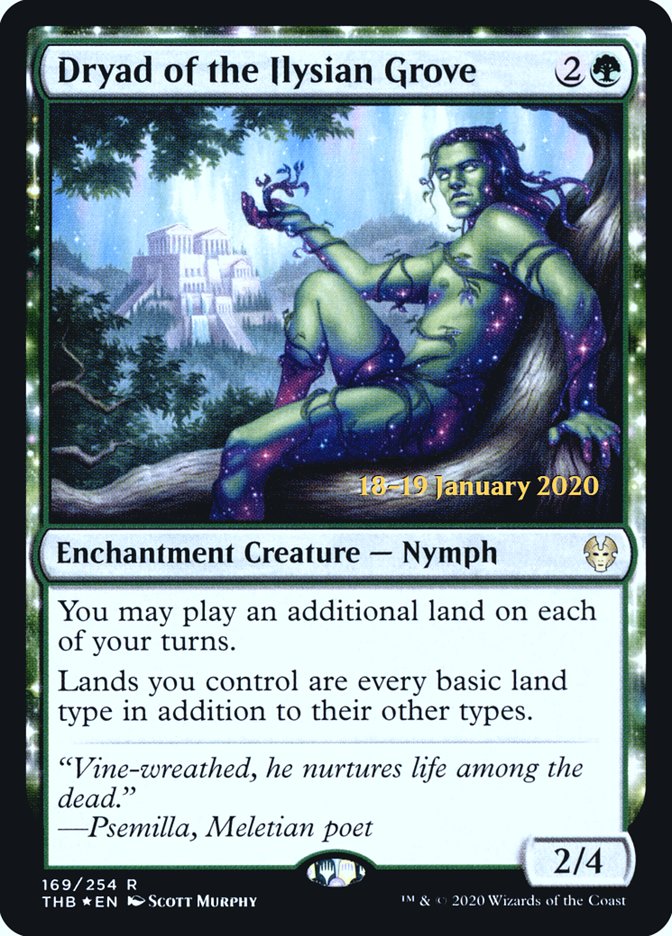 Dryad of the Ilysian Grove [Theros Beyond Death Prerelease Promos] | Good Games Morley
