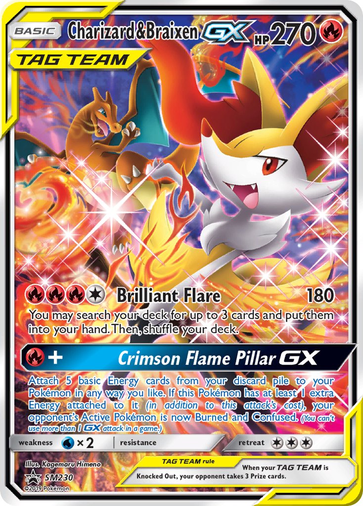 Charizard & Braixen GX (SM230) [Sun & Moon: Black Star Promos] | Good Games Morley