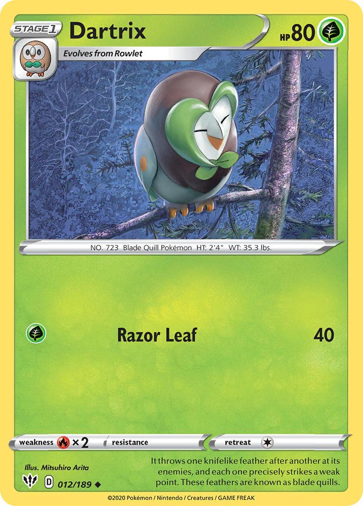 Dartrix (012/189) [Sword & Shield: Darkness Ablaze] | Good Games Morley