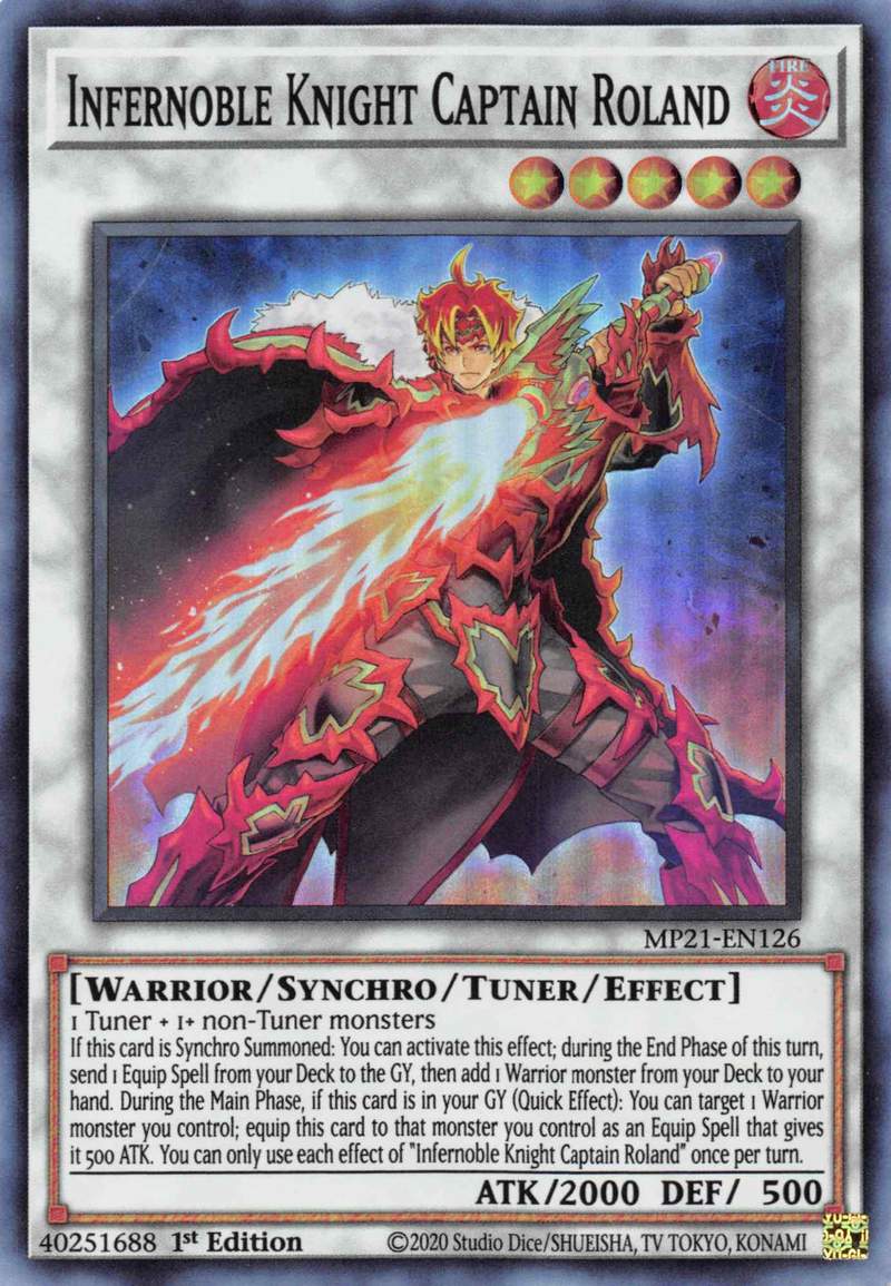 Infernoble Knight Captain Roland [MP21-EN126] Super Rare | Good Games Morley
