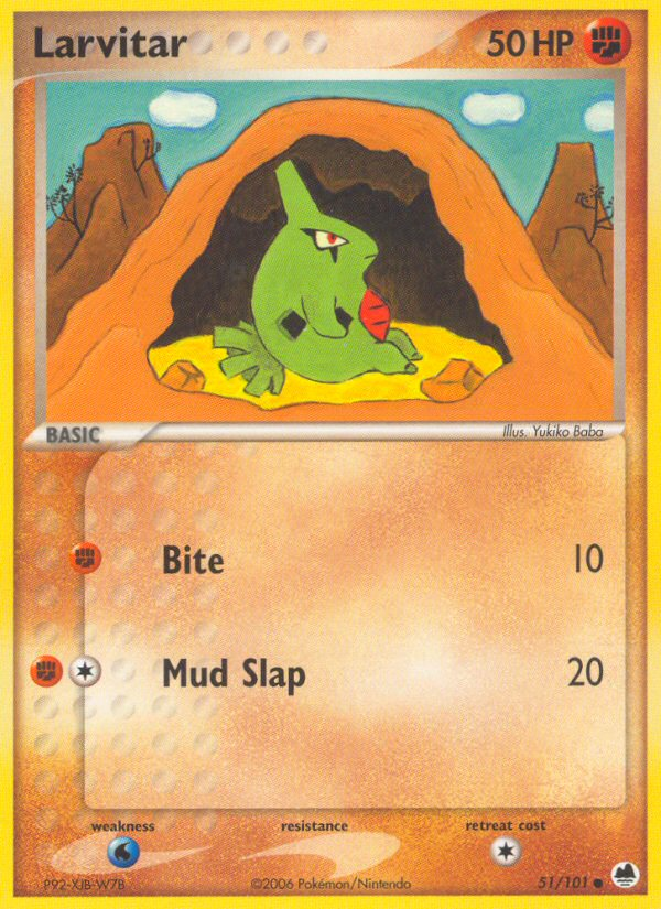 Larvitar (51/101) [EX: Dragon Frontiers] | Good Games Morley