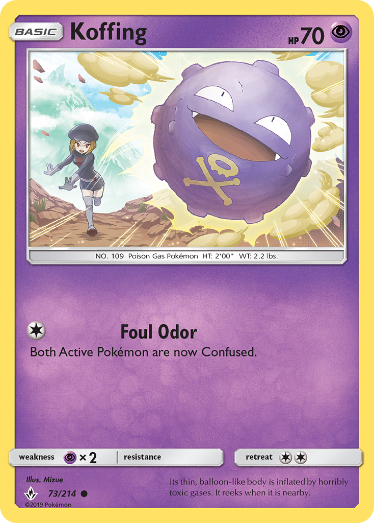 Koffing (73/214) [Sun & Moon: Unbroken Bonds] | Good Games Morley