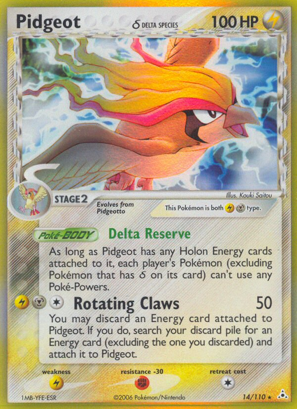 Pidgeot (14/110) (Delta Species) [EX: Holon Phantoms] | Good Games Morley