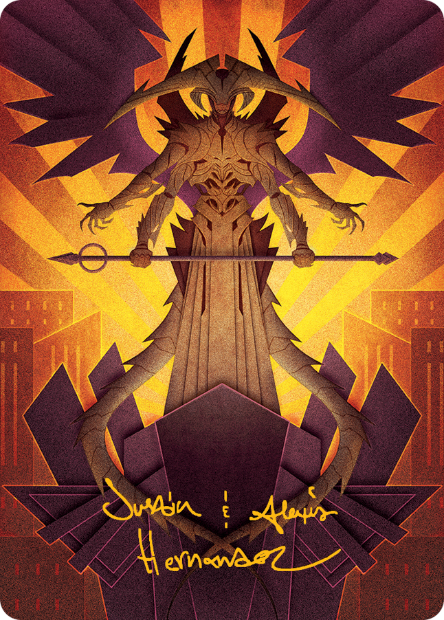 Atraxa, Praetors' Voice Art Card (Gold-Stamped Signature) [March of the Machine Art Series] | Good Games Morley