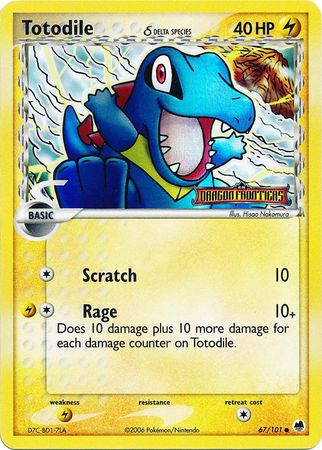 Totodile (67/101) (Delta Species) (Stamped) [EX: Dragon Frontiers] | Good Games Morley
