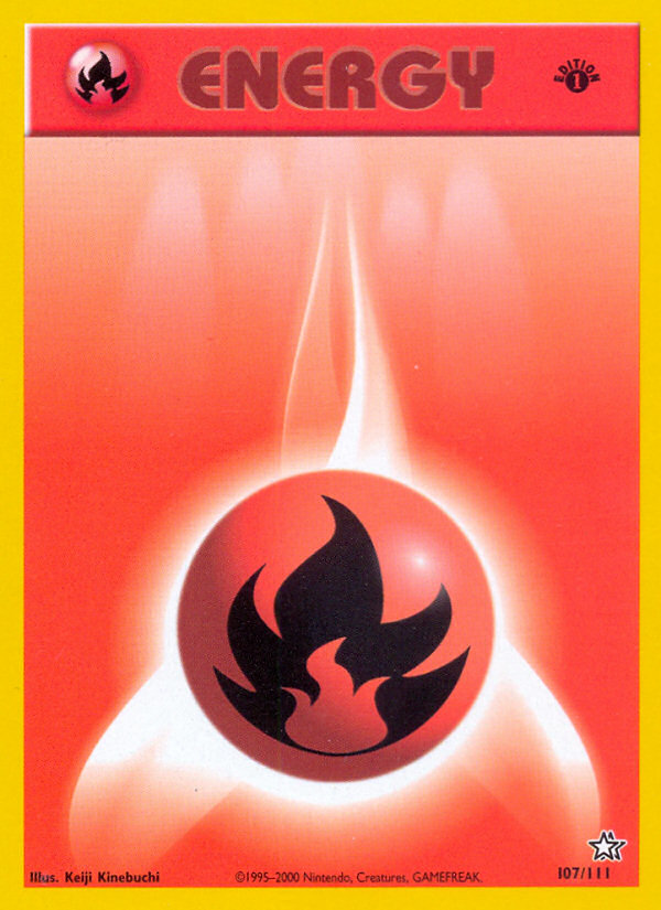 Fire Energy (107/111) [Neo Genesis 1st Edition] | Good Games Morley