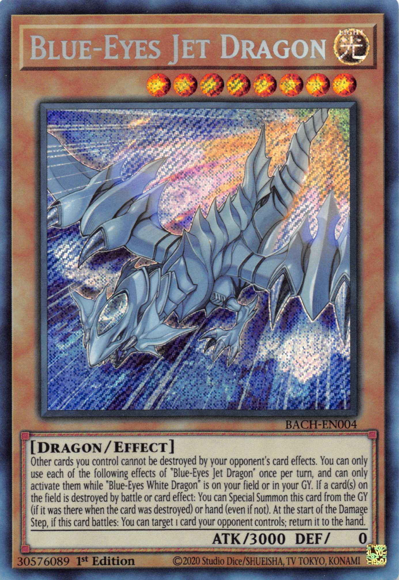 Blue-Eyes Jet Dragon [BACH-EN004] Starlight Rare | Good Games Morley