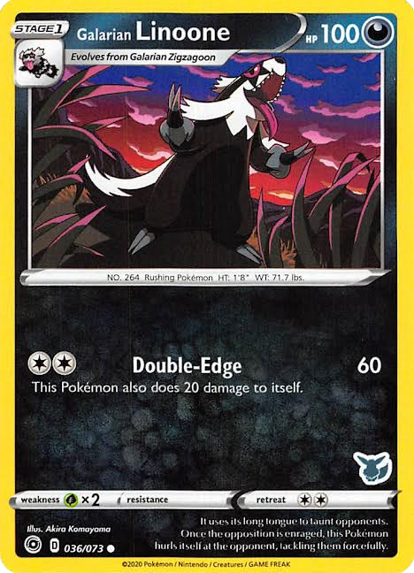 Galarian Linoone (036/073) (Eevee Deck) [Battle Academy 2022] | Good Games Morley