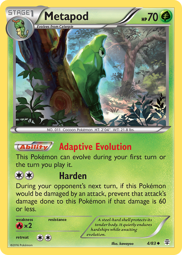 Metapod (4/83) [XY: Generations] | Good Games Morley