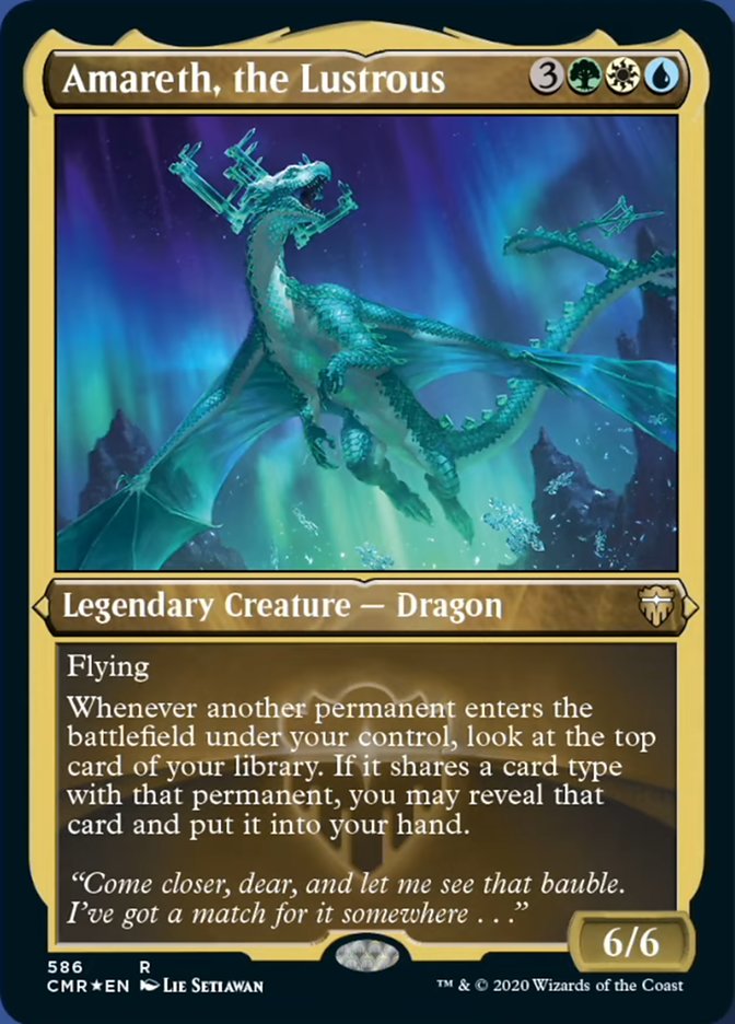 Amareth, the Lustrous (Etched) [Commander Legends] | Good Games Morley