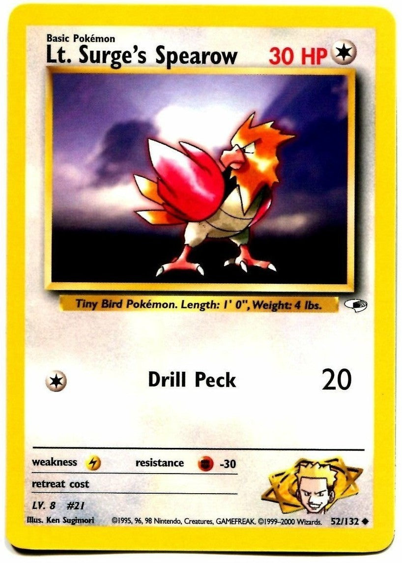 Lt. Surge's Spearow (52/132) [Gym Heroes Unlimited] | Good Games Morley