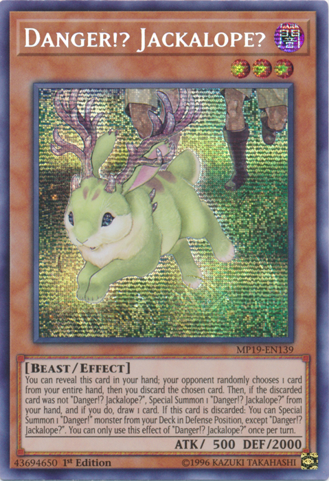Danger!? Jackalope? [MP19-EN139] Prismatic Secret Rare | Good Games Morley