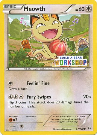 Meowth (67/108) (Build A Bear Workshop Exclusive) [XY: Roaring Skies] | Good Games Morley