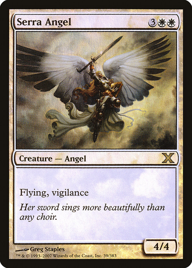 Serra Angel (Premium Foil) [Tenth Edition] | Good Games Morley