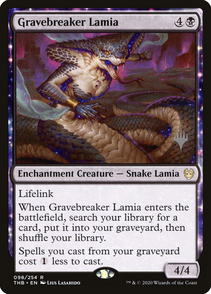 Gravebreaker Lamia (Promo Pack) [Theros Beyond Death Promos] | Good Games Morley
