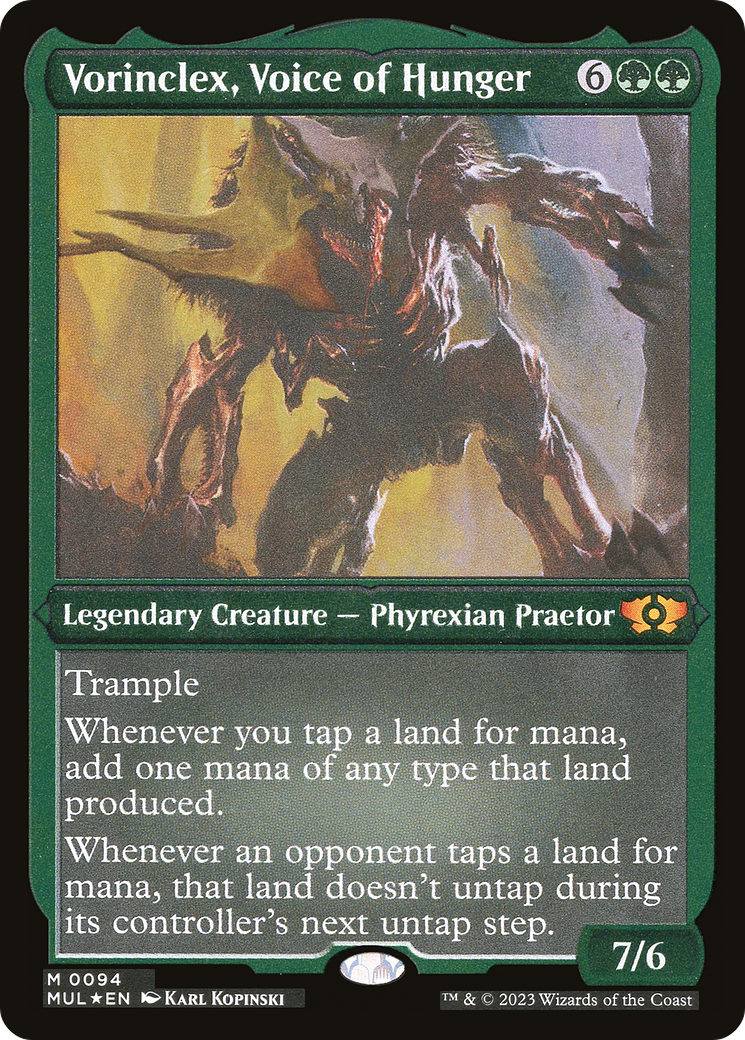 Vorinclex, Voice of Hunger (Foil Etched) [Multiverse Legends] | Good Games Morley
