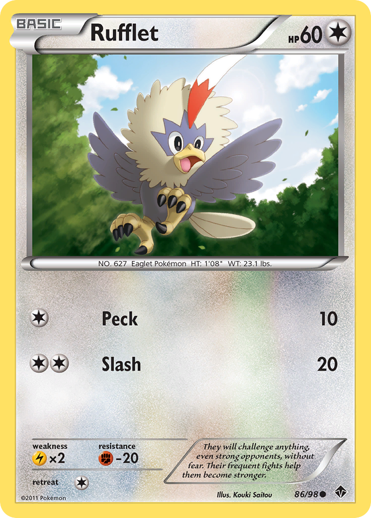 Rufflet (86/98) [Black & White: Emerging Powers] | Good Games Morley