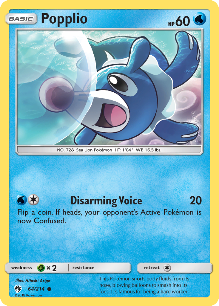 Popplio (64/214) [Sun & Moon: Lost Thunder] | Good Games Morley