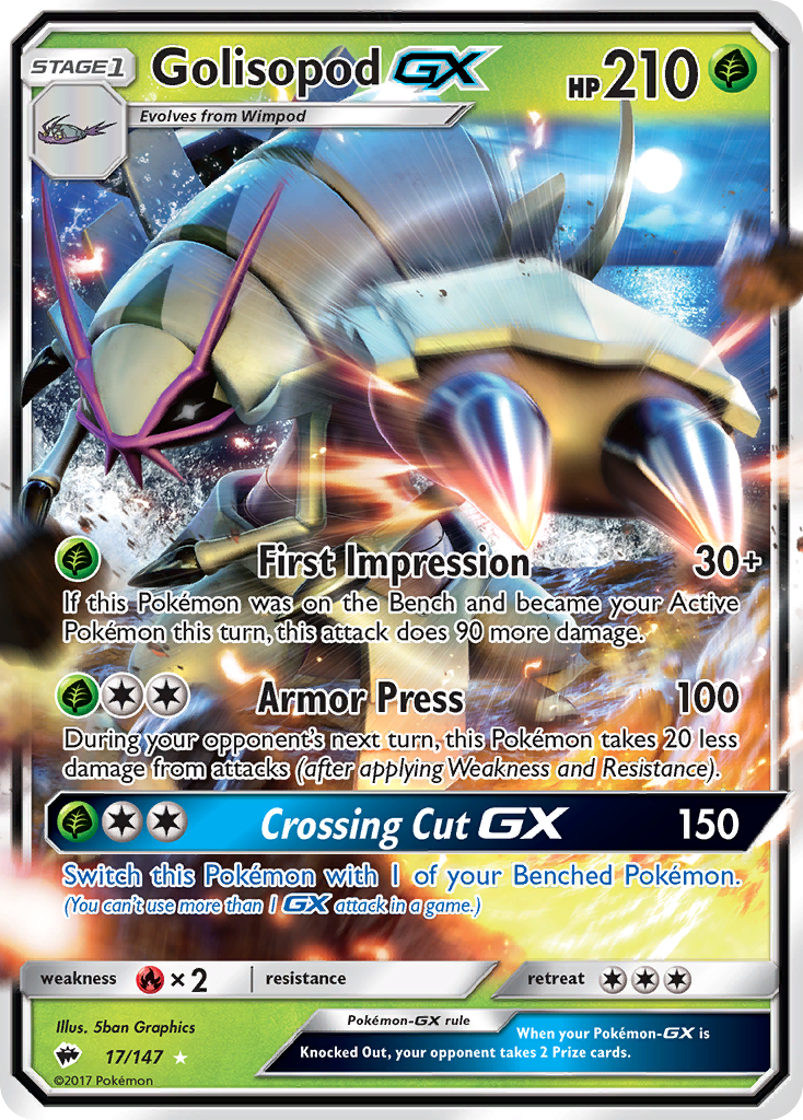 Golisopod GX (17/147) [Sun & Moon: Burning Shadows] | Good Games Morley