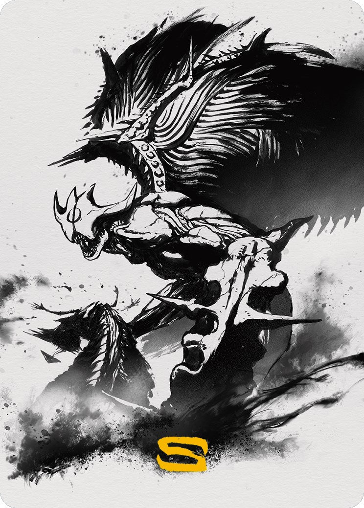 Phyrexian Vindicator 2 Art Card (Gold-Stamped Signature) [Phyrexia: All Will Be One Art Series] | Good Games Morley