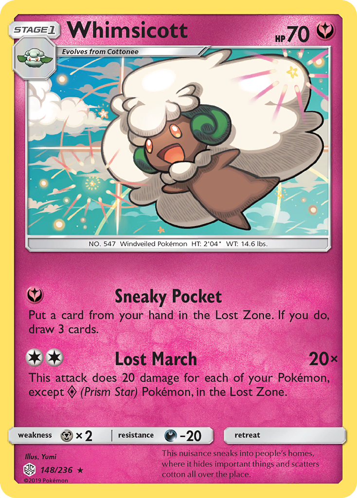 Whimsicott (148/236) [Sun & Moon: Cosmic Eclipse] | Good Games Morley