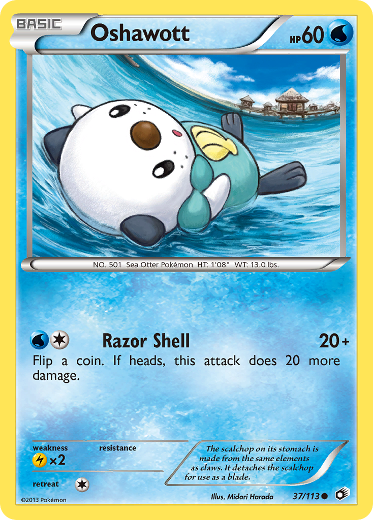 Oshawott (37/113) [Black & White: Legendary Treasures] | Good Games Morley
