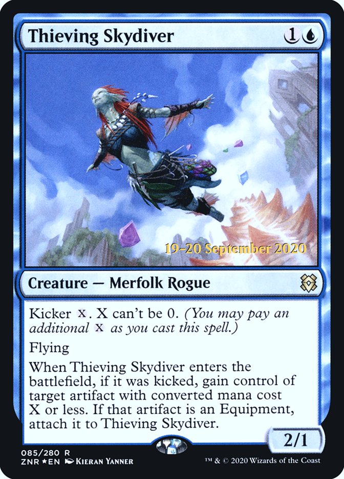 Thieving Skydiver [Zendikar Rising Prerelease Promos] | Good Games Morley