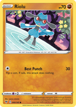 Riolu (090/185) [Sword & Shield: Vivid Voltage] | Good Games Morley