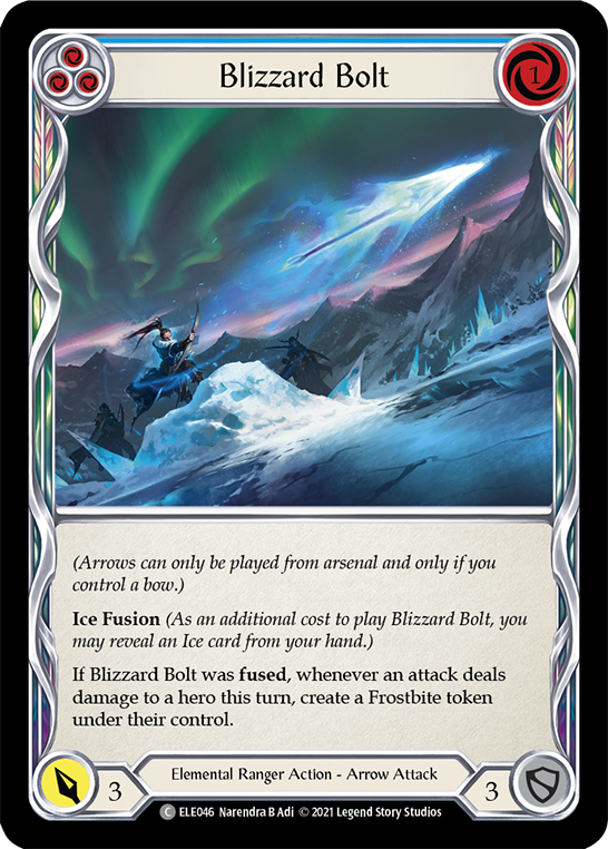 Blizzard Bolt (Blue) [ELE046] (Tales of Aria)  1st Edition Rainbow Foil | Good Games Morley
