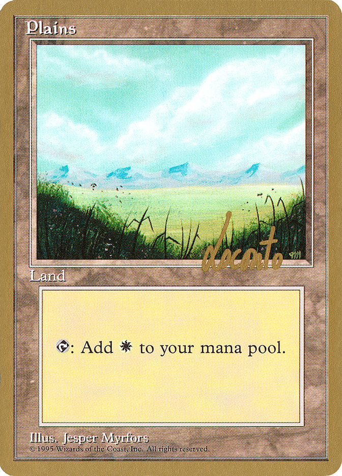 Plains (ml366) (Michael Loconto) [Pro Tour Collector Set] | Good Games Morley