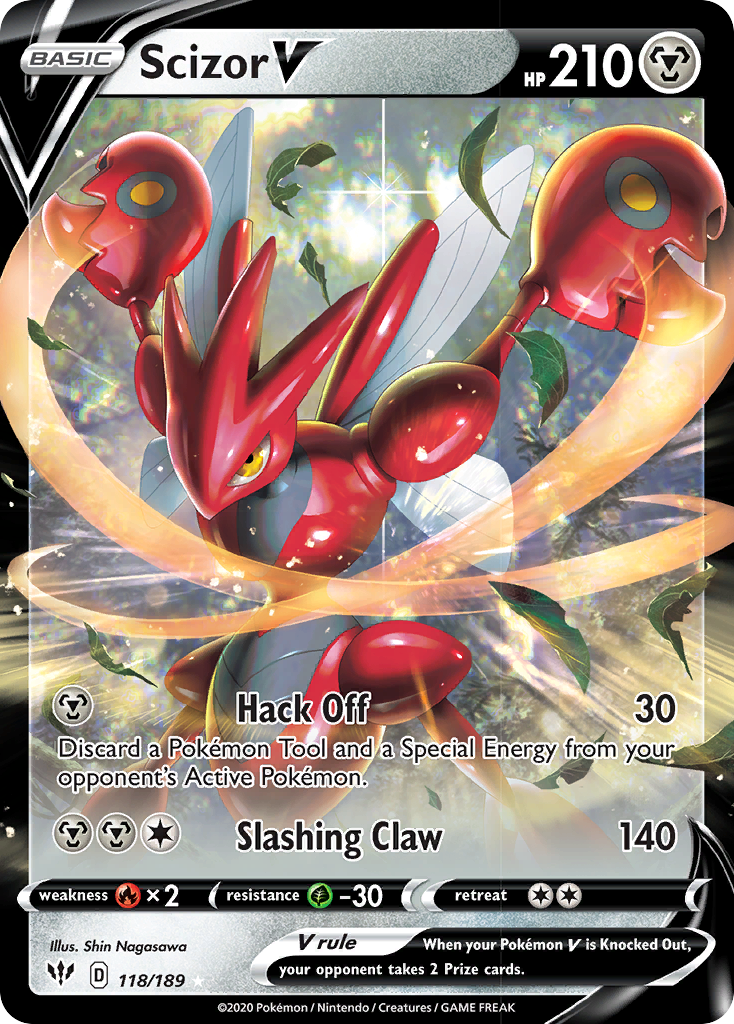 Scizor V (118/189) [Sword & Shield: Darkness Ablaze] | Good Games Morley