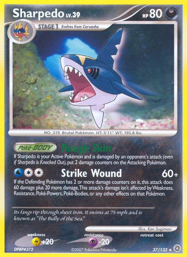 Sharpedo (37/132) [Diamond & Pearl: Secret Wonders] | Good Games Morley