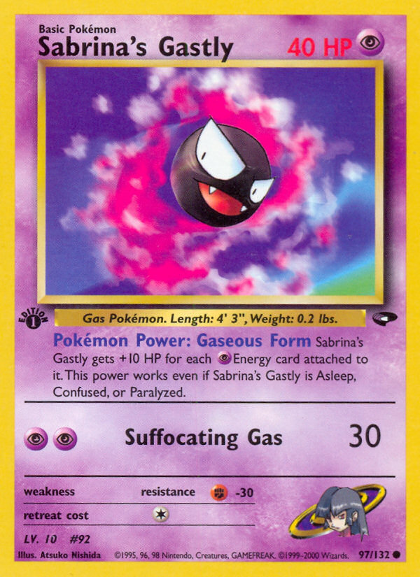 Sabrina's Gastly (97/132) [Gym Challenge 1st Edition] | Good Games Morley