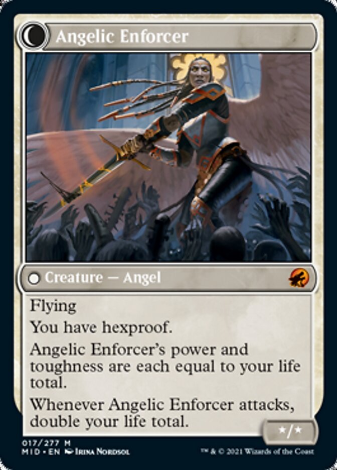 Enduring Angel // Angelic Enforcer [Innistrad: Midnight Hunt] | Good Games Morley