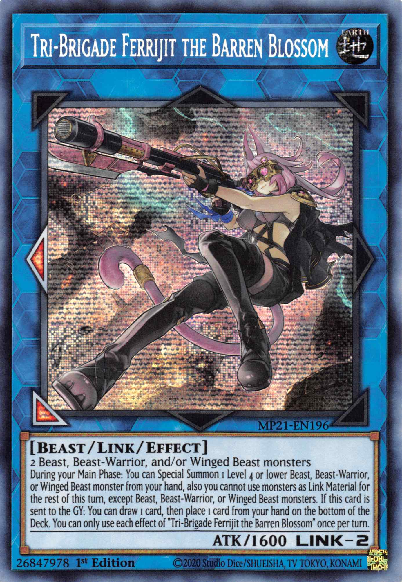 Tri-Brigade Ferrijit the Barren Blossom [MP21-EN196] Prismatic Secret Rare | Good Games Morley