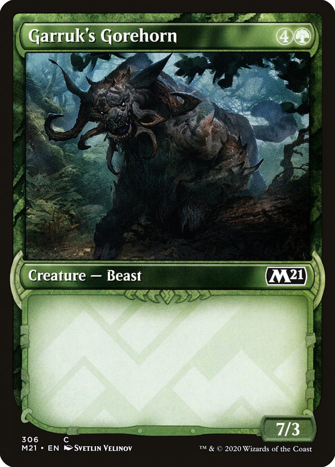 Garruk's Gorehorn (Showcase) [Core Set 2021] | Good Games Morley