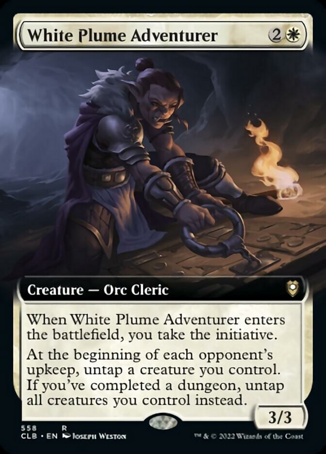 White Plume Adventurer (Extended Art) [Commander Legends: Battle for Baldur's Gate] | Good Games Morley